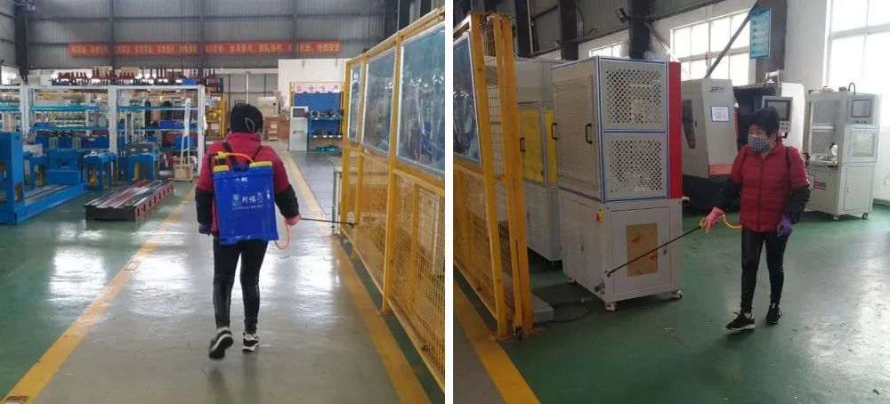 生產區域全面清潔消毒